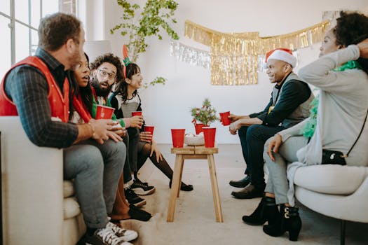 friends enjoying smoothies at a gathering