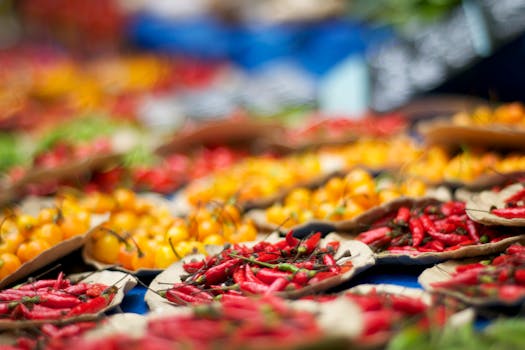 colorful fruit and vegetable smoothie ingredients