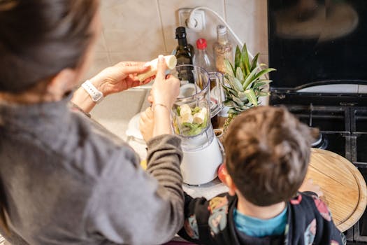 juicing process with fresh fruits