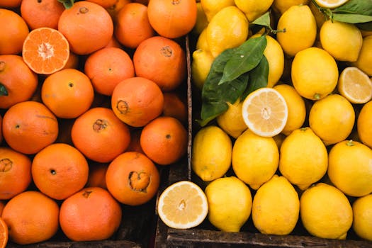 juicy oranges ready for juicing