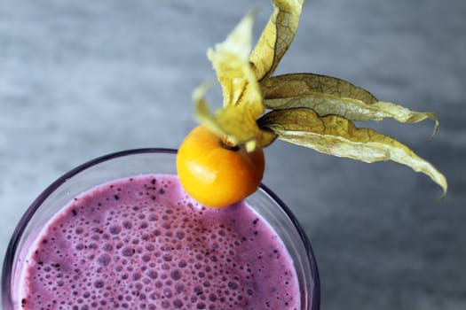 a nutritious smoothie with vibrant colors