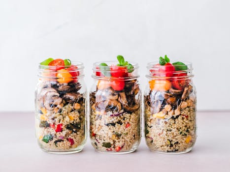 meal prep containers with salads