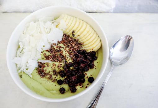 smoothie bowl with colorful fruits