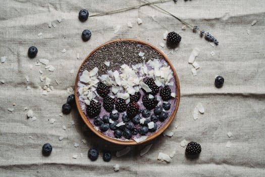 colorful smoothie bowl with fruits