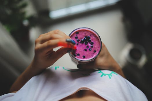 colorful smoothie with a straw