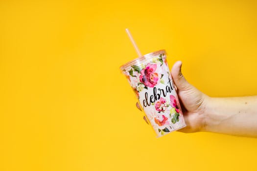 colorful smoothie in an insulated container