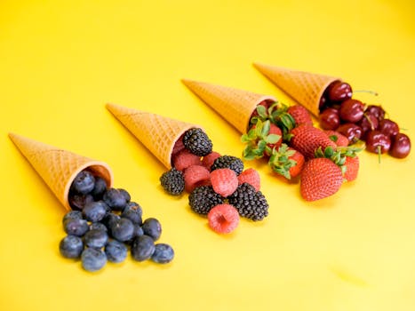 colorful assortment of berries