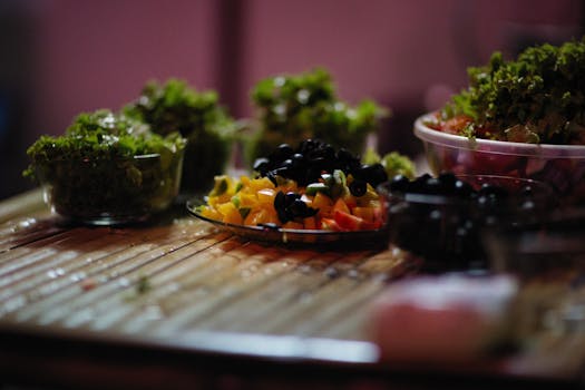 fresh leafy greens in a bowl