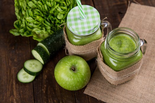 freshly blended green juice