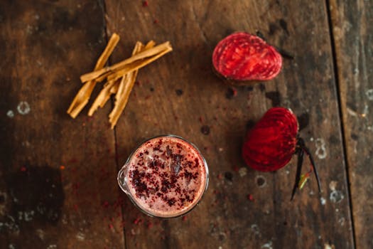 smoothie ingredients on a table