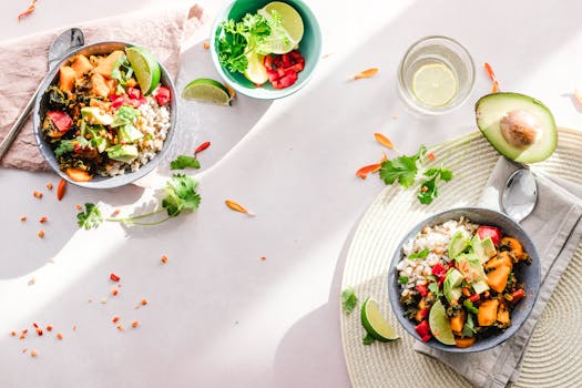 colorful smoothie bowls with fruits