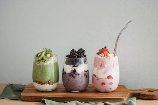 smoothies in fridge