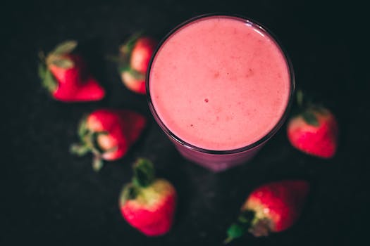 smoothie with fresh fruits